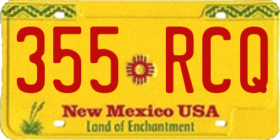 NM license plate 355RCQ