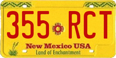 NM license plate 355RCT