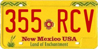 NM license plate 355RCV