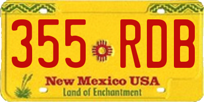 NM license plate 355RDB