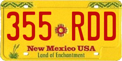 NM license plate 355RDD