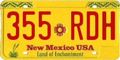 NM license plate 355RDH