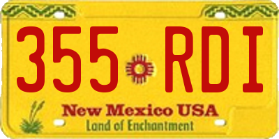 NM license plate 355RDI