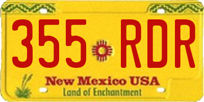 NM license plate 355RDR