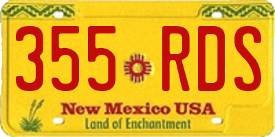 NM license plate 355RDS
