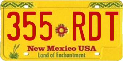 NM license plate 355RDT