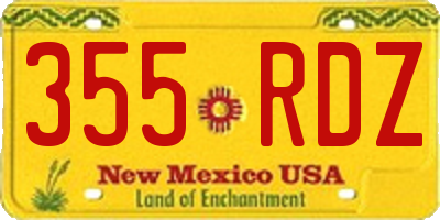 NM license plate 355RDZ