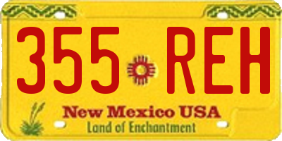 NM license plate 355REH