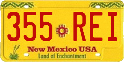 NM license plate 355REI