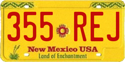 NM license plate 355REJ