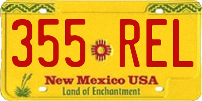 NM license plate 355REL