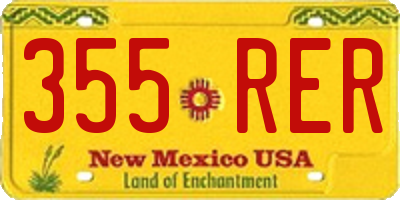 NM license plate 355RER