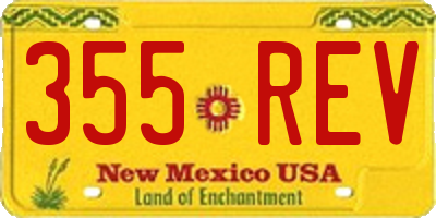 NM license plate 355REV