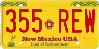 NM license plate 355REW