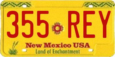 NM license plate 355REY