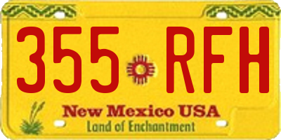 NM license plate 355RFH