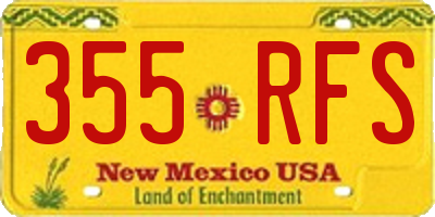 NM license plate 355RFS