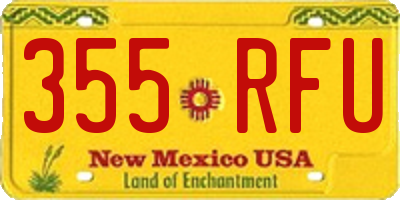 NM license plate 355RFU