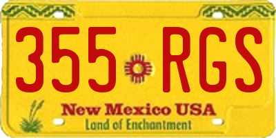 NM license plate 355RGS