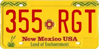 NM license plate 355RGT