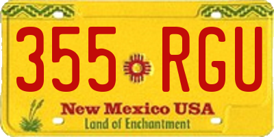 NM license plate 355RGU