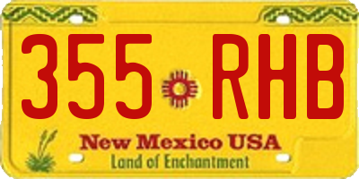 NM license plate 355RHB