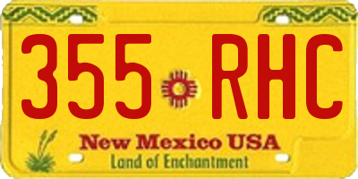 NM license plate 355RHC