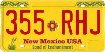 NM license plate 355RHJ