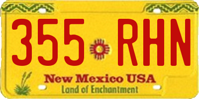 NM license plate 355RHN