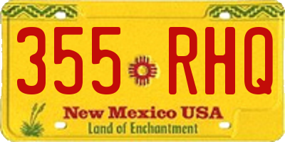 NM license plate 355RHQ