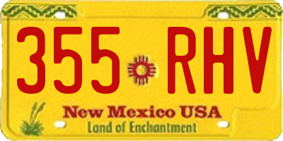NM license plate 355RHV