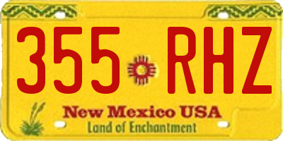 NM license plate 355RHZ