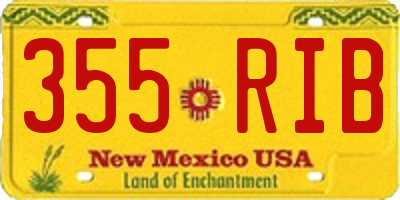NM license plate 355RIB