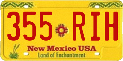 NM license plate 355RIH