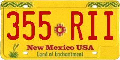 NM license plate 355RII