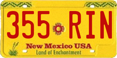 NM license plate 355RIN