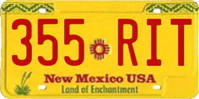 NM license plate 355RIT