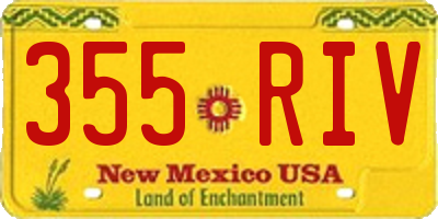 NM license plate 355RIV