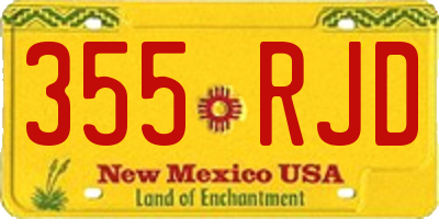 NM license plate 355RJD