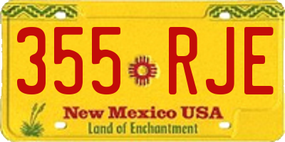 NM license plate 355RJE