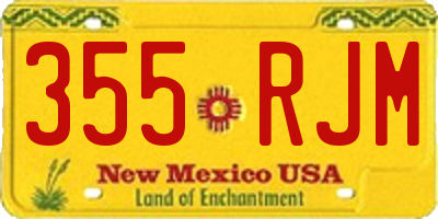 NM license plate 355RJM
