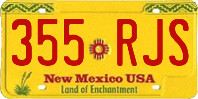 NM license plate 355RJS