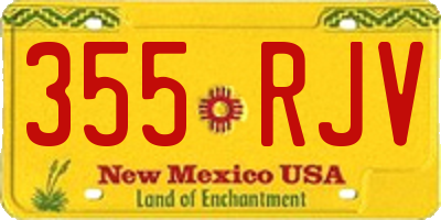 NM license plate 355RJV