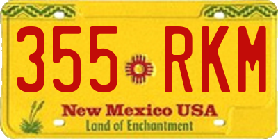 NM license plate 355RKM
