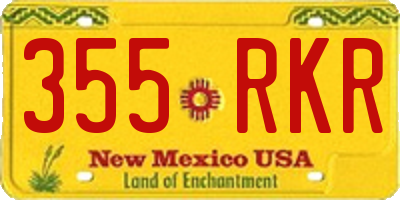 NM license plate 355RKR