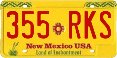 NM license plate 355RKS