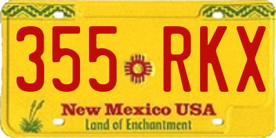 NM license plate 355RKX