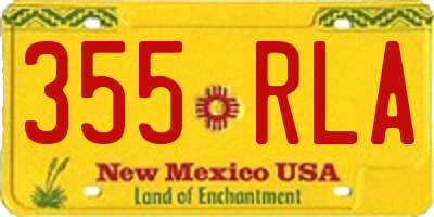 NM license plate 355RLA