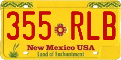 NM license plate 355RLB