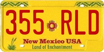 NM license plate 355RLD